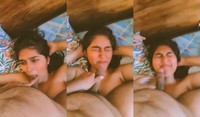 Desi Girl Blowjob and Lover Cum On Face