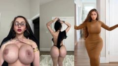 Ms sethi shows off her massive boobs and rubs her pussy
